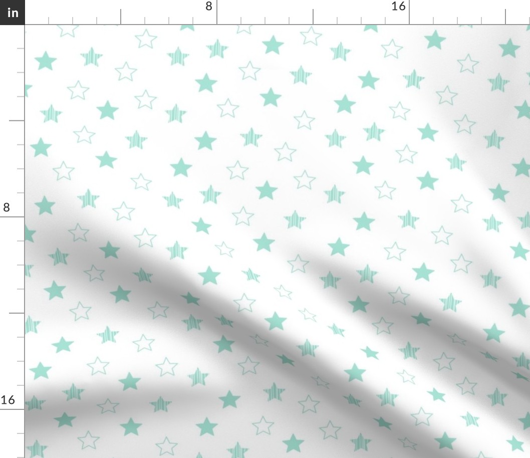 Stars Scattered - Mint on White