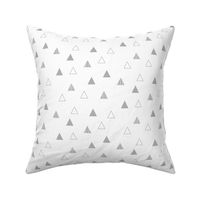 Cheeky Triangles - Gray on White