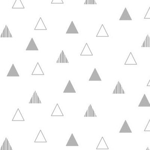 Cheeky Triangles - Gray on White