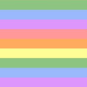 Rainbow Stripes - Pastel Horizontal
