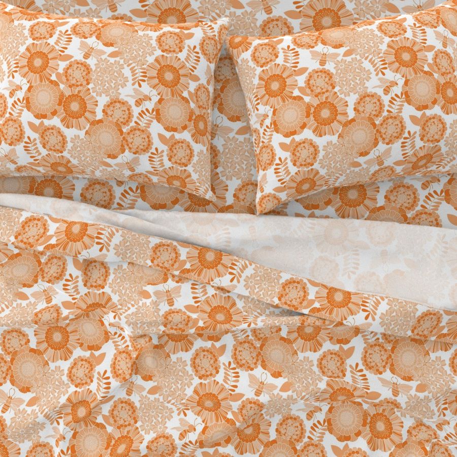 bee garden tonal orange