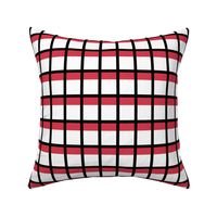Le Cirque ~ Framboise Red and Black Check on White