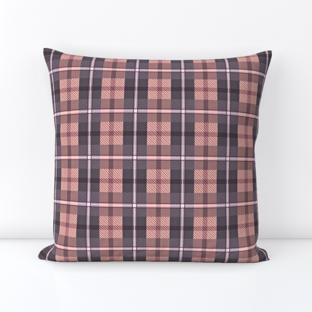 gingham plaid - iolite and rose quartz