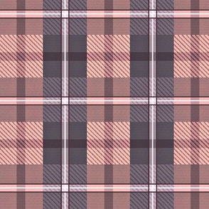 gingham plaid - iolite and rose quartz