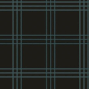 charcoal-brown checker tartan, 3"