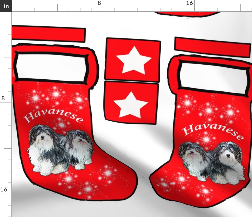 Havanese Christmas stocking pattern