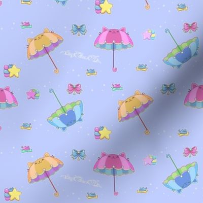 Pastel Starry Parasol Kittens