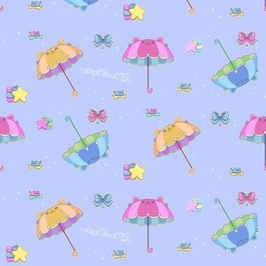 Pastel Starry Parasol Kittens