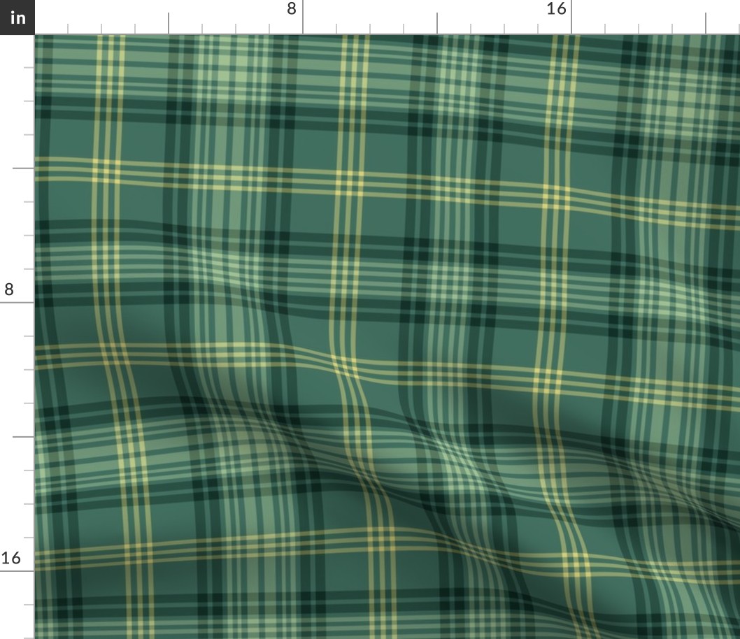 Ross Hunting tartan - green/yellow, 12" (full size)