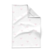 Light Pink Bows on White Background