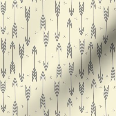 Gray Arrows on Cream Background