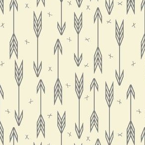 Gray Arrows on Cream Background