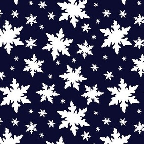 Snowflake Drift (midnight blue)