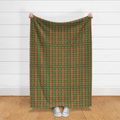 1940 green/rust plaid red bkgrnd