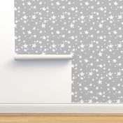 stars // slate grey star fabric nursery baby design andrea lauren fabric 