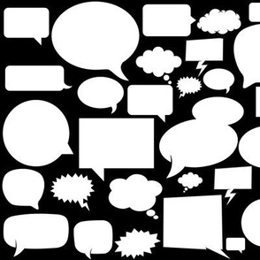 speech balloon black