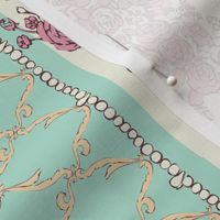 Rococo Rose Border Print