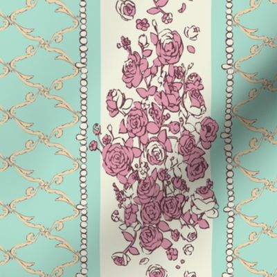 Rococo Rose Border Print