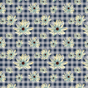 Grown Gingham in Navy