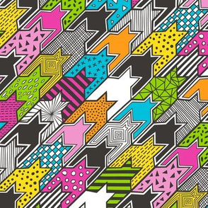 houndstooth geometric popart doodle