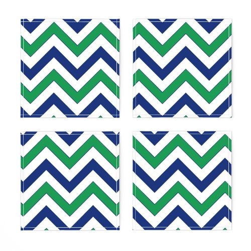 Navy & Green Chevrons