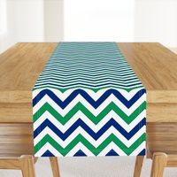 Navy & Green Chevrons