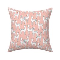 Fawn - White on Pale Pink by Andrea Lauren