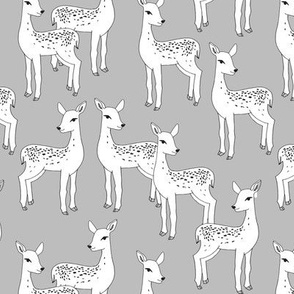 Fawn - White on Slate Grey by Andrea Lauren