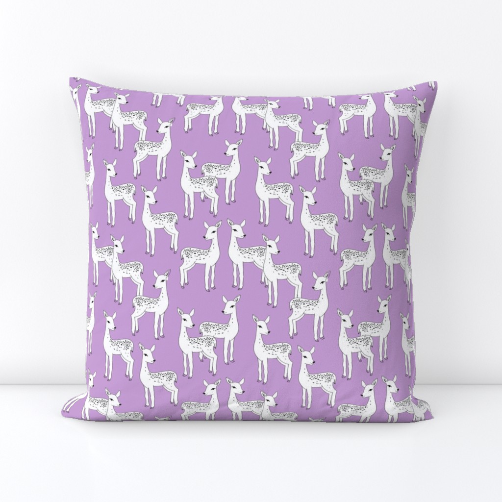 Fawn - White on Wisteria Purple by Andrea Lauren