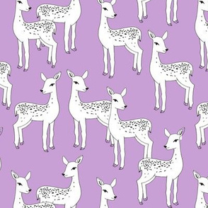 Fawn - White on Wisteria Purple by Andrea Lauren