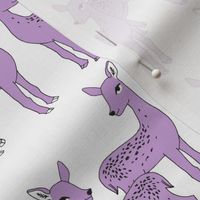 Fawn - Wisteria Purple on White by Andrea Lauren