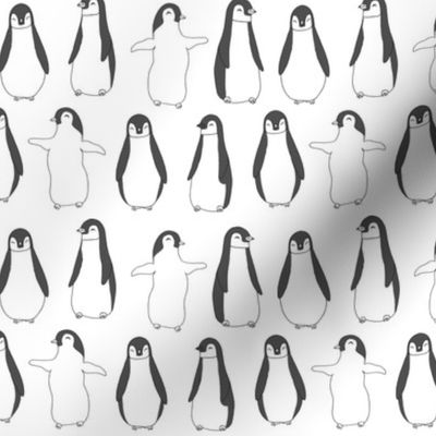 penguin // baby penguin pingu cute winter animals white nursery baby animals fabric