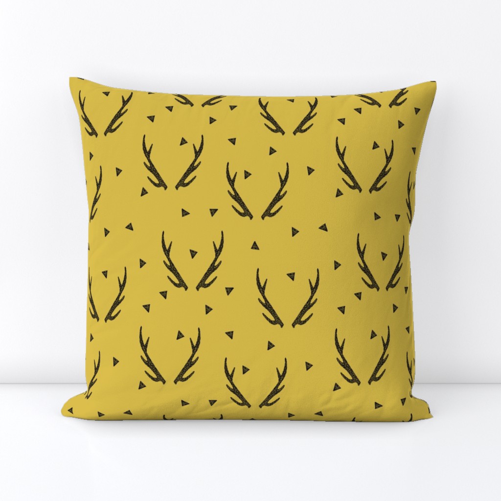 antlers // antler triangle mustard camping kids baby