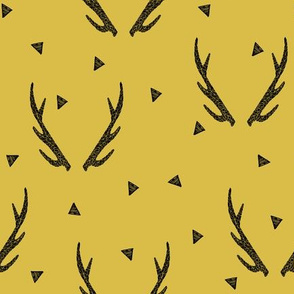antlers // antler triangle mustard camping kids baby