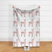 fawn deer // pastel pink plush plushie cut and sew pink 