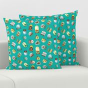 National Parks Snowdomes Small Scatter in Glacier Teal