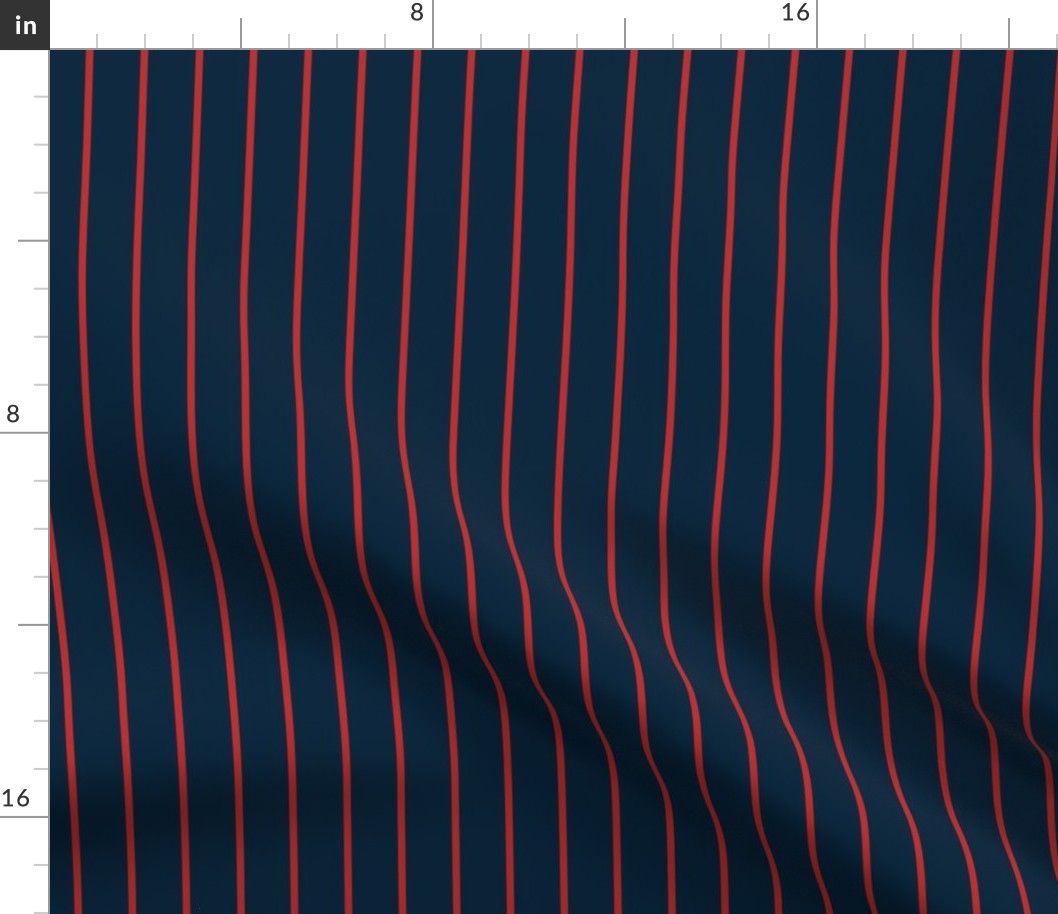 Baseball Pinstripes Fabric, Wallpaper and Home Decor