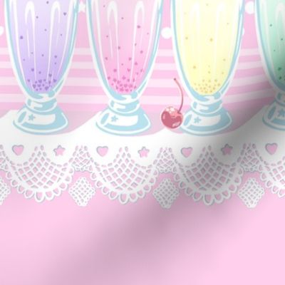 Pastel Cute Milkshake (small)- Pink