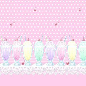 Pastel Cute Milkshake (small)- Pink