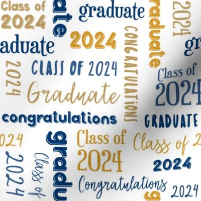 Class of 2024 Graduation in Navy and Gold Tones Jennifer Garrett