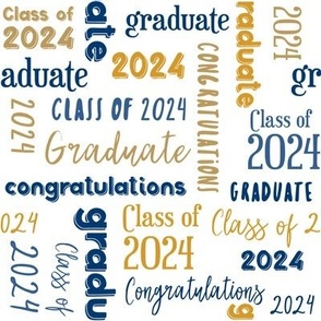 Class of 2024 Graduation in Navy and Gold Tones Jennifer Garrett