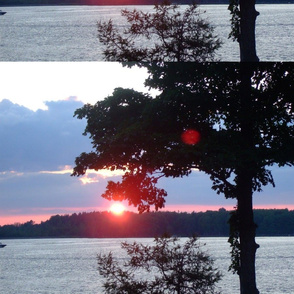 lakeside sunset