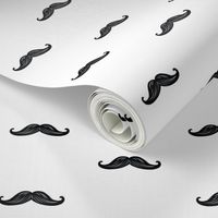 Mini Mustaches - White