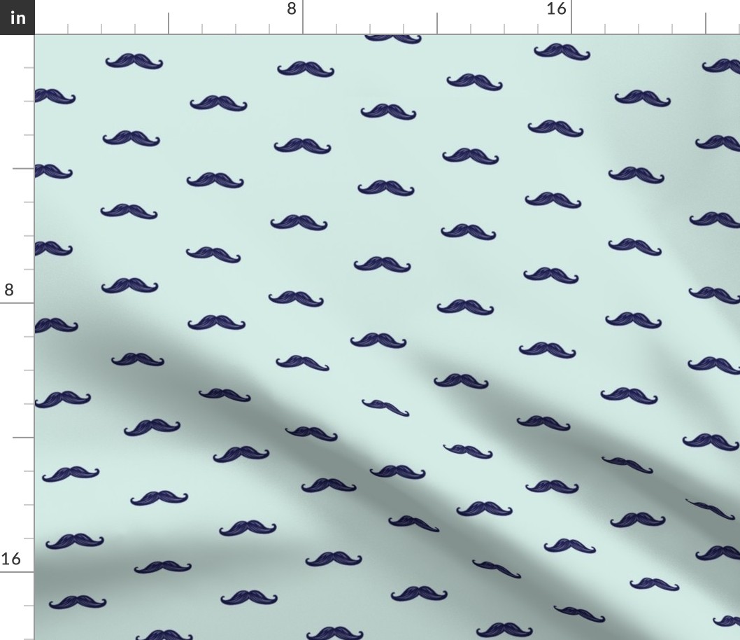 Mini Mustaches - Seafoam