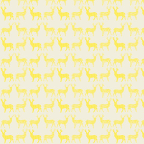 Yellow Meadow Deer on White