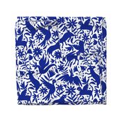  Mexican Otomi Animals - Large Navy