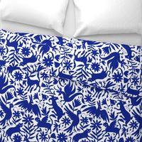  Mexican Otomi Animals - Large Navy