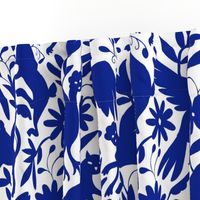  Mexican Otomi Animals - Large Navy