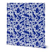  Mexican Otomi Animals - Large Navy