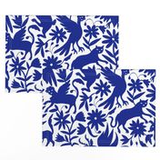  Mexican Otomi Animals - Large Navy